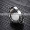 5MM Stainless steel vintage antiqued silver blue evil eyes ring fashion ring steam punk jewelry 6240024