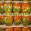 Best selling assortment in glass jar, tomatoes & baby cucumbers