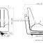 Weight adjustable mechanical spring suspension PVC tractor seat YHG-01