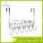 Chrome Plating Over The Door 11 Hook Organizer Rack