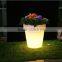 LED large garden flower pots blue /led plastic large size plastic flower pots led indoor miniature flower pots