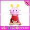 2016 New kids animal toy wooden rocking horse W16D084