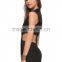 Women deep V neck open waist black short tight mini party dress prom dress wholesale