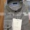 Men Gingham shirts 100 cotton checks/plaids shirt button down high collar shirts