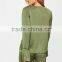 MGOO High Quality Custom Khaki Satin Jackets Crepe Satin Flare Sleeves Custom Cardigan Casual Wear
