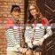 2015 Korean stripe cardigan knitted couple lover sweatshirt