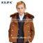 ELPA Fashion tan kid's coats warm winter wool overcoat