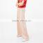 Casual loose wide leg tall sateen pink slacks pink dress pants womens