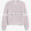 2017 wholesale customized fashion round neck sweaters women's pullover for lady