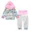 0-3T hoodie baby clothes clothing set floral pattern for summer M7041223