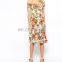 CHEFON Pretty Floral Long Backless Dresses