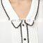CHEFON Custom embroidered womens white long sleeve cotton blouse 2016