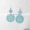 Painting filigree earrings metal flower earring