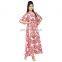 100%Cotton Summer Women's Casual Wear Plus Size Shirt Long Stylish Sleepwear Maxi Dress kaftan Tunic Long Kaftan