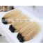 High Quality kinky curly human Virgin bundle weft blonde curly hair extensions