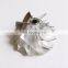 RHF55 43.40/56.03mm 6+6 blades performance milling/aluminum 2618/billet compressor wheel for VR38DETT TwinVN5/GTR R35/1411-JF03B
