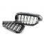 1 Pair Matte black Double Slat Line Front Grille Kidney grill for BMW 5 Series G30 G31G38 2017 2018 2019