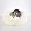 Long Faux Fur Fabric Dog Bed Comfortable Donut round dog bed super soft washable pet cushion bed