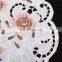 New Round embroidered flower design table cloth