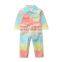 Autumn fashionable girls tie-dye jumpsuit ins Western style children's overalls European and American casual long-sleeved