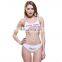 Hot sale swimsuit Come here daddy letter print split plain bikini