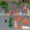 UK miniature small house model with golf area and landscape