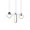 Minimalist Metal Geometry Pendant Light Black Indoor Pendant Light Chandeliers For Home