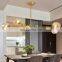 Nordic Personalized Tree Branch Shape Wrought Iron Chandelier LED Glass Molecular Color Pendant Lighting