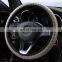 Supplier Universal Car Steering Wheel Cover Woven Leather Elastic Without Inner Ring Leather elastic steering wheel cover