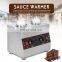 Commercial Chocolate Heater Sauce Warmer Electric Stainless Steel 1/2/3 Bottles Soy Jam Heater Filling Machine
