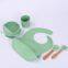 Factory Feeding Set Bee Shape Bowl Bib Spoon Fork Sets