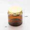 Custom wholesale unique luxury aluminum gold black silver lid candle making clear amber empty glass candle jar with lid