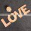 Hotel Restaurant Function Love Shape Coffee Drink Food Bamboo Serving Tray Set