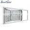 Large view new modern design aluminum double glazed glass bifolding window doors for terrace