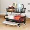 In Stock Foldable 2 Tiers to 6 Tiers Stack Vegetable Fruit Wire Rolling Cart Kids Toy Storage Basket