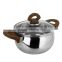 4pcs set stainless steel cookware set cooking pot with side handles