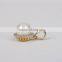 2016 fresh water pearl pendant designs 10k gold with real diamond nacklace