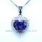 925 Stering Silver Created jewelry Blue Sapphire Set Gemstone Jewelry Hong Kong Wholesale