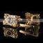 Fashion Men Shirt Button Wedding Party Crystal Gift Gold Cuff Links