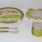 cool frog style printed decal safety natural bamboo fibre kids dinner set