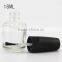 2015 new round glass transparent nail polish bottle with cap and brush 18ml