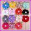 2.5" Lace flower with rhinestone button