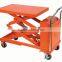 Mobile Manual Hydraulic Scissor Lift Table platform Trolley/hydraulic hand lift trolley