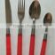 Premium Cutlery Set,24pcs cutlery set,Stainless steel cutlery set,Two-color handle knife and fork spoon