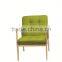 High quality solid wood 2 seats sofa