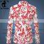 Fashion mans Long Sleeve oem factory customized fancy Printed suit design Slim Suit for men