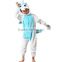 Unisex Child Kids Animal Blue Unicorn Onesie/Pajama,Flannel Jumpsuit,Animal Cosplay Costume Pyjamas