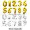 Gold Sliver Pink Blue 30 inch Letter Number balloil material aluminum foil balloon Promotion , decoration toy use gift