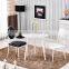 Small apartment minimalist dining table round tempered glass dining table