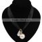 New trending ladies elegant black ribbon necklace with pearl